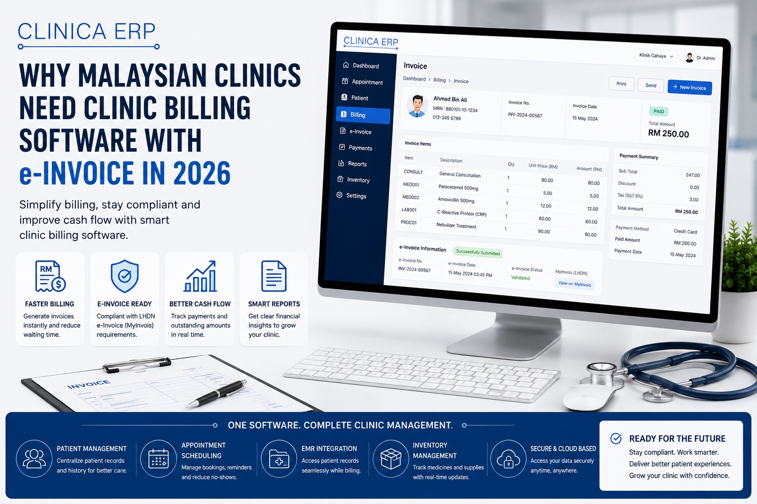Why Malaysian Clinics Need Clinic Billing Software with e-Invoice in 2026