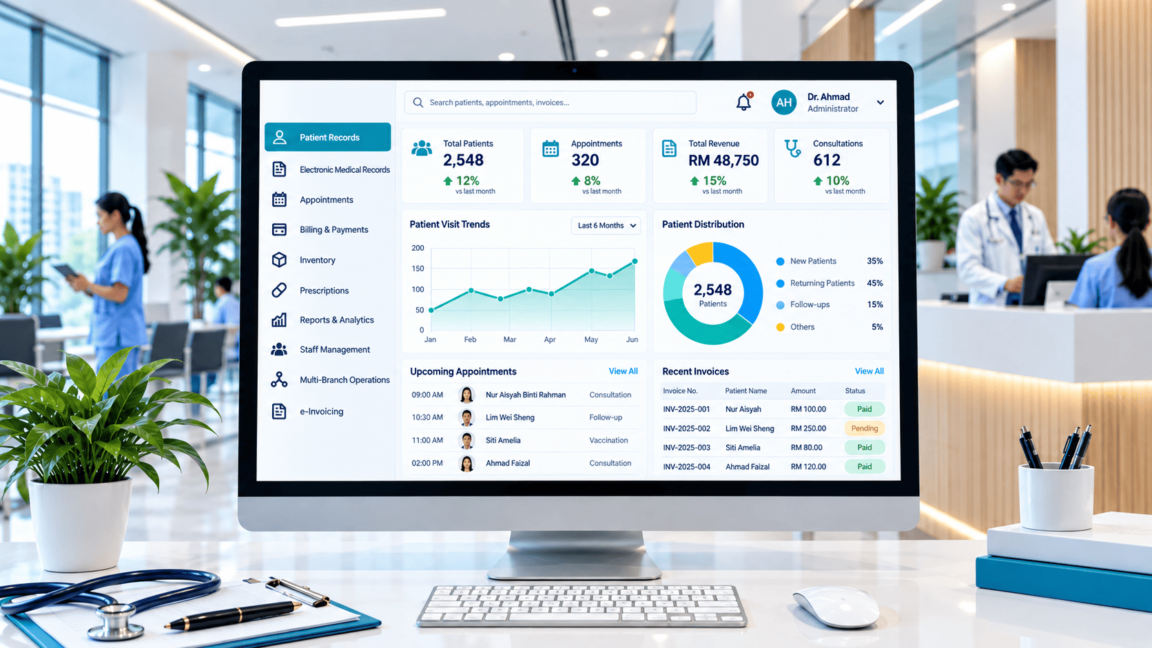 A clinic system is software that helps healthcare providers manage the clinical and administrative activities of a healthcare practice.