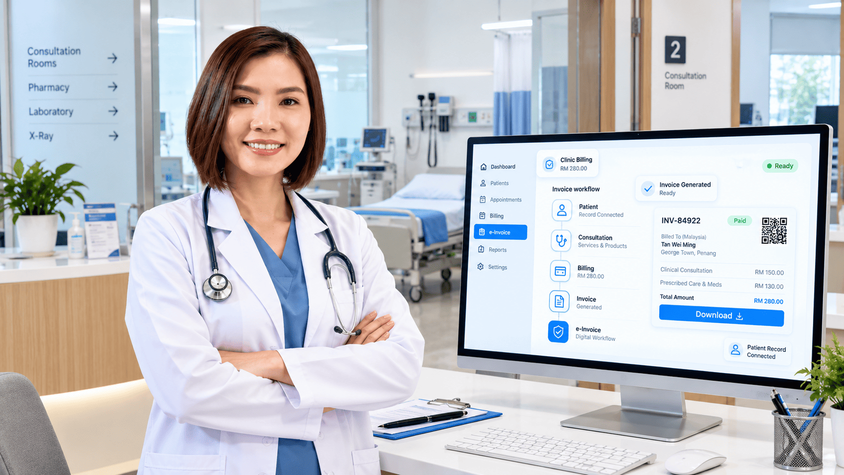 e-Invoice Clinic Software Malaysia - work -
